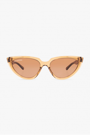 Cat-Eye-Sonnenbrille in Schildpattoptik Orange