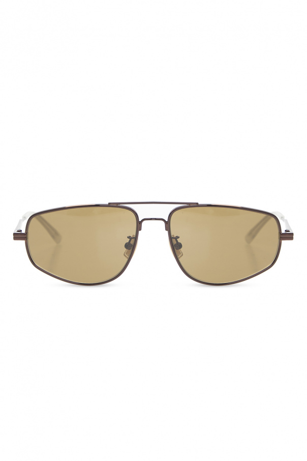 Bottega Veneta Silvertone Metal Frame Gradient Tint Aviator Sunglasses-4189