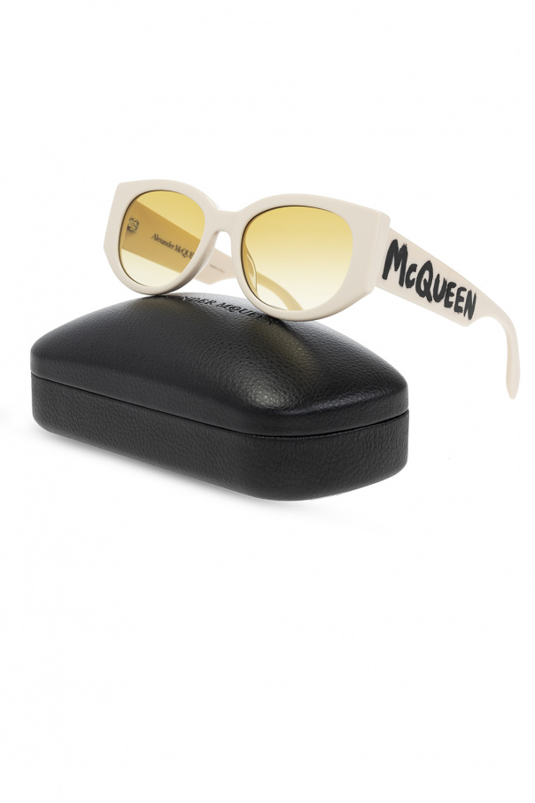 Alexander McQueen Brown sunglasses UVEX Blaze III S5320468816 White Black Mat