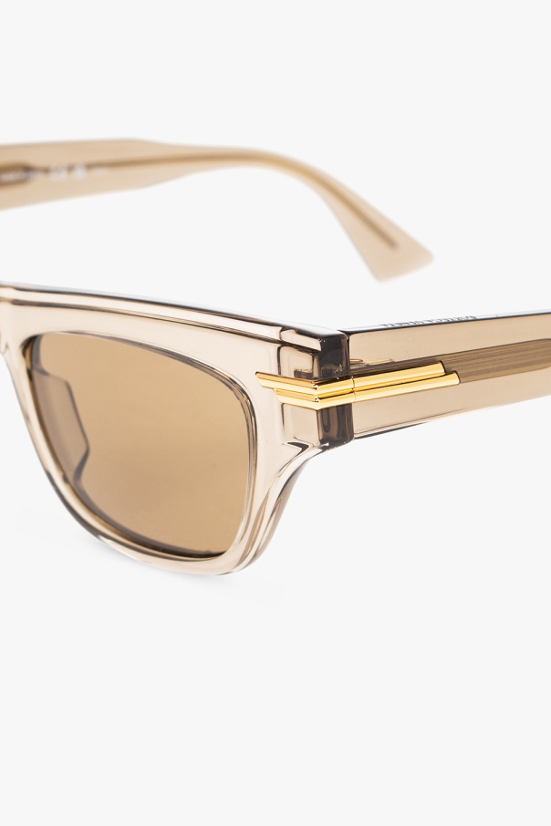 Bottega Veneta Logo-engraved frame sunglasses