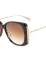 Alexander McQueen Lion square frame sunglasses oakley Nude