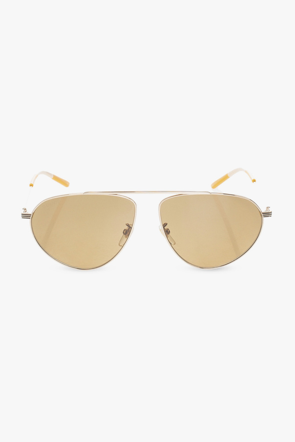 Gucci Rayban slim aviator sunglasses in gold