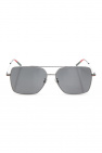 tortoiseshell square-framed gradient sunglasses