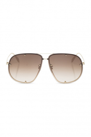Gucci Eyewear GG round frame charms sunglasses Gold