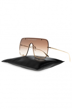 Alexander McQueen AJ Morgan aviator sunglasses in gold