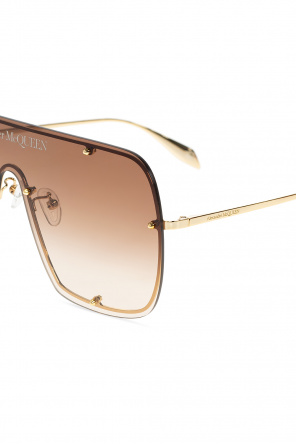 Alexander McQueen AJ Morgan aviator sunglasses in gold