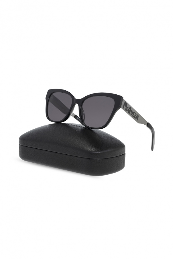 Alexander McQueen logo engraved sunglasses gucci okulary