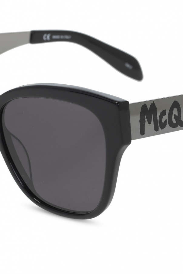 Alexander McQueen logo engraved sunglasses gucci okulary