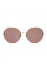 round sunglasses Corfu in gold metal frame with brown lens