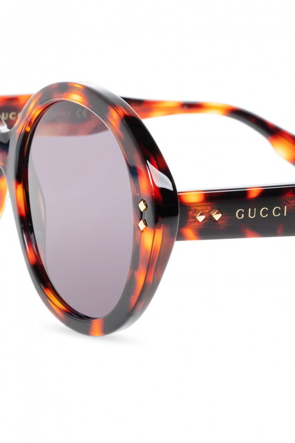 Gucci logo-plaque translucent sunglasses