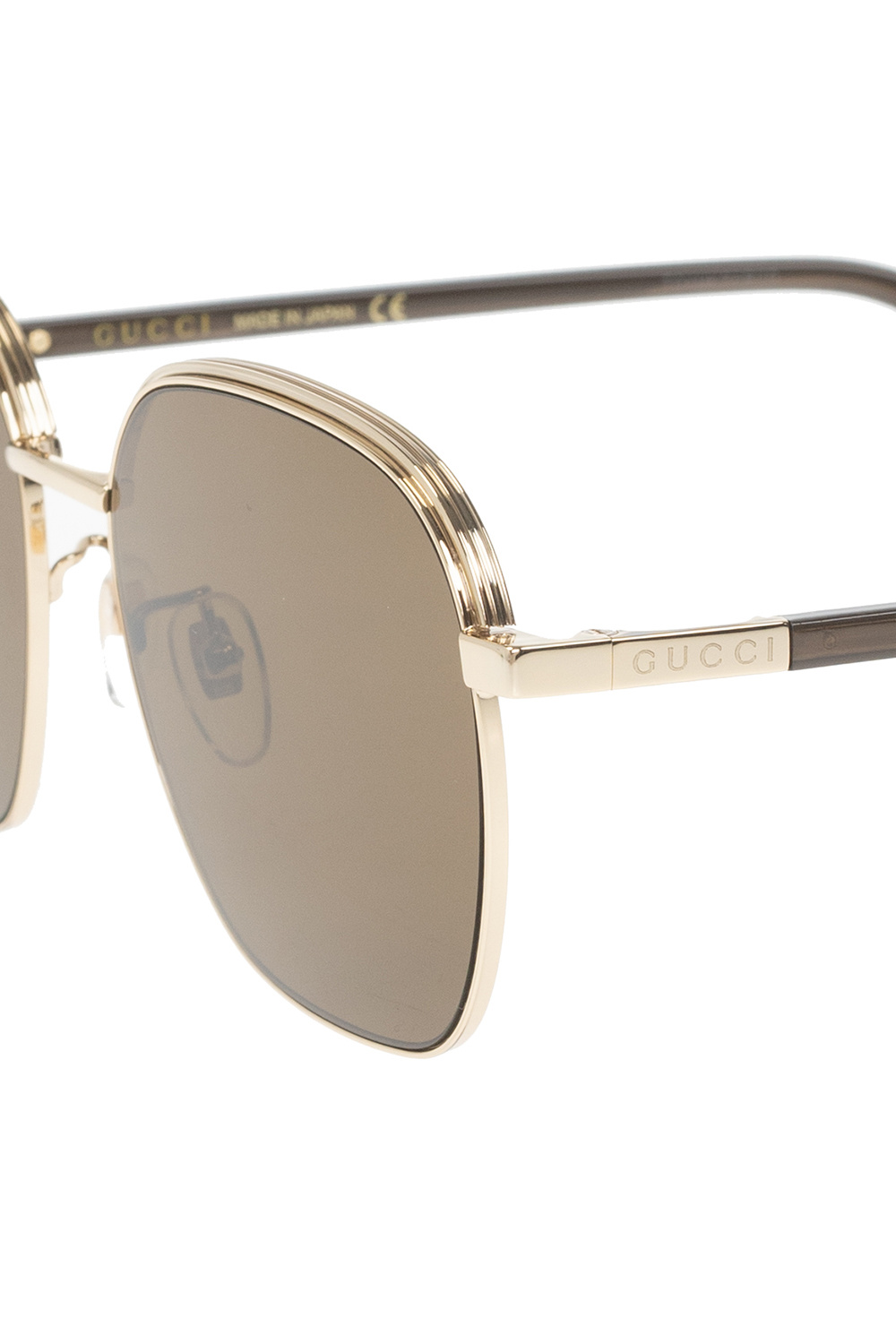 Gucci Versace Eyewear rectangle frame sunglasses Nude