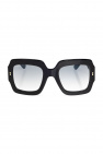 gucci eyewear angular frame oversized sunglasses item