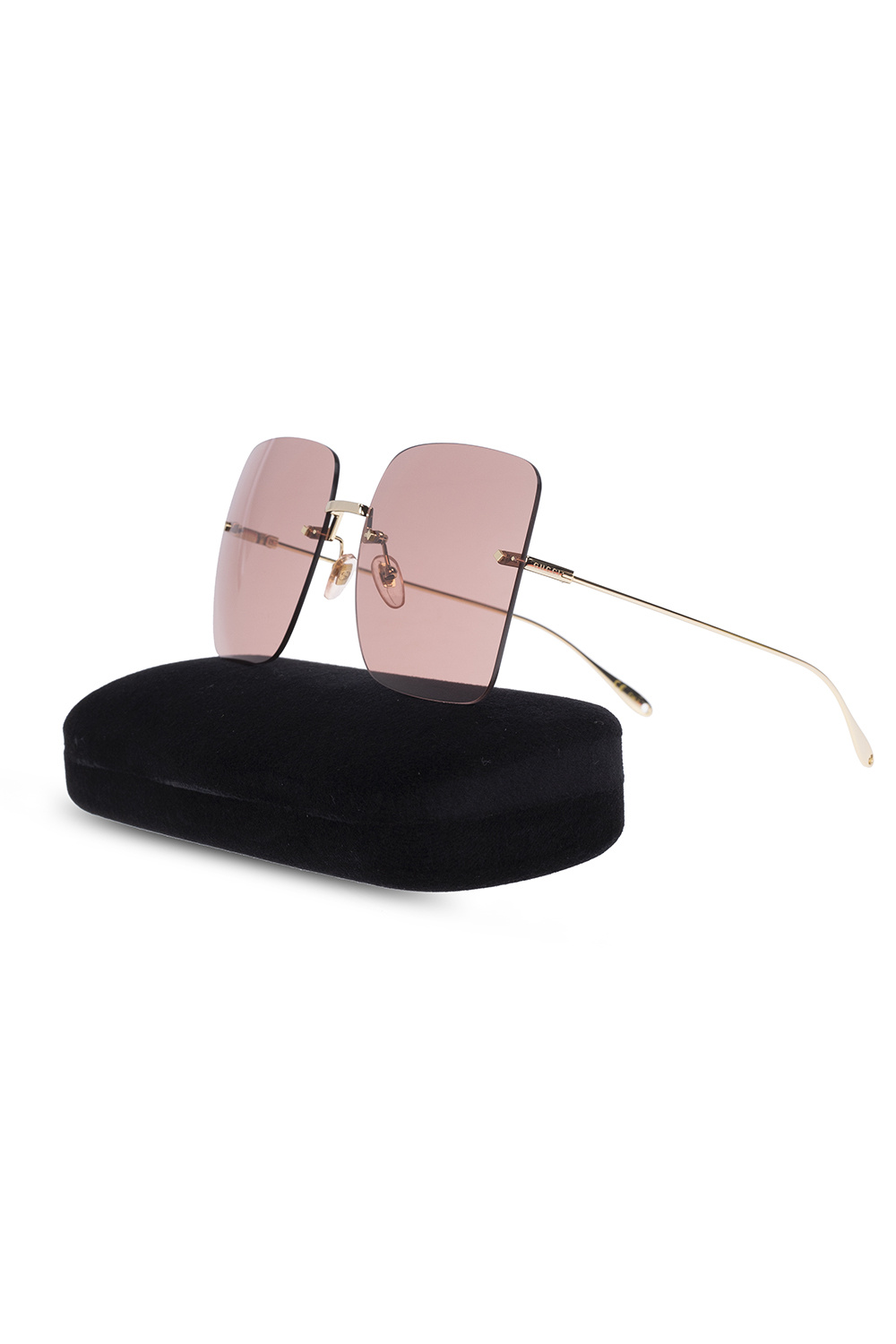 Gucci crystal oval sunglasses