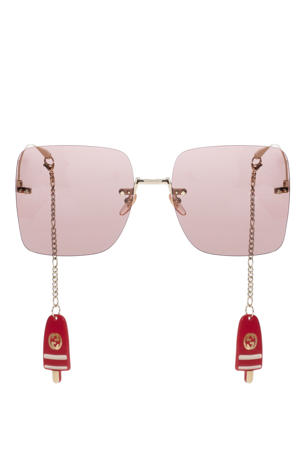 Gucci crystal oval sunglasses