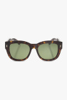 logo-engraved square-frame sunglasses rectangle-frame from MICHAEL KORS featuring black and gold