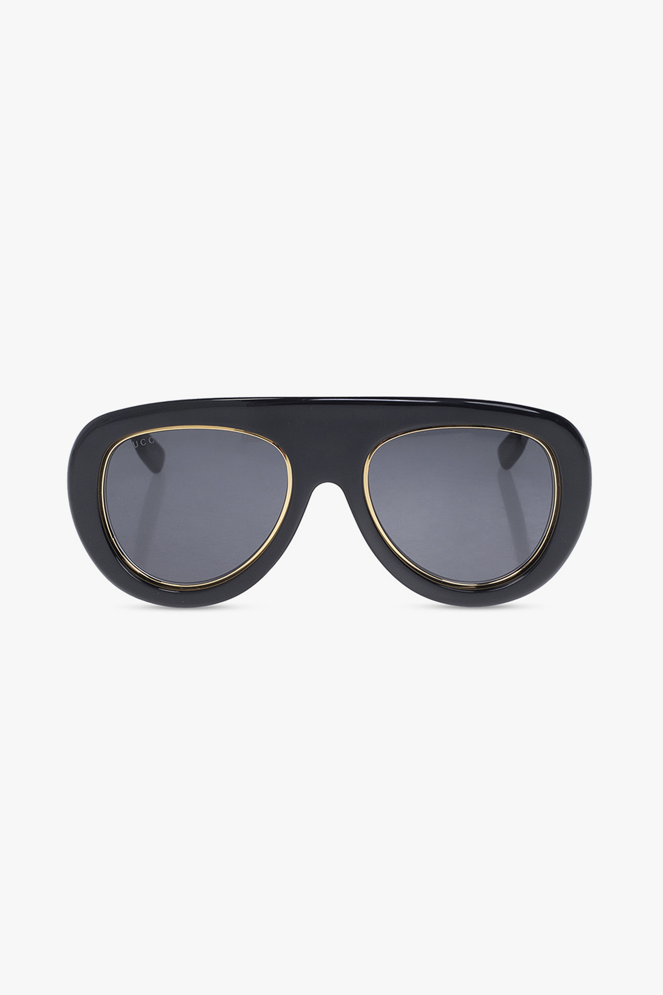 Gucci logo-print strap bill sunglasses Nero