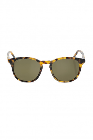 The Einstein check-pattern sunglasses Gelb