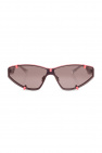 Rosy two-tone round frame sunglasses