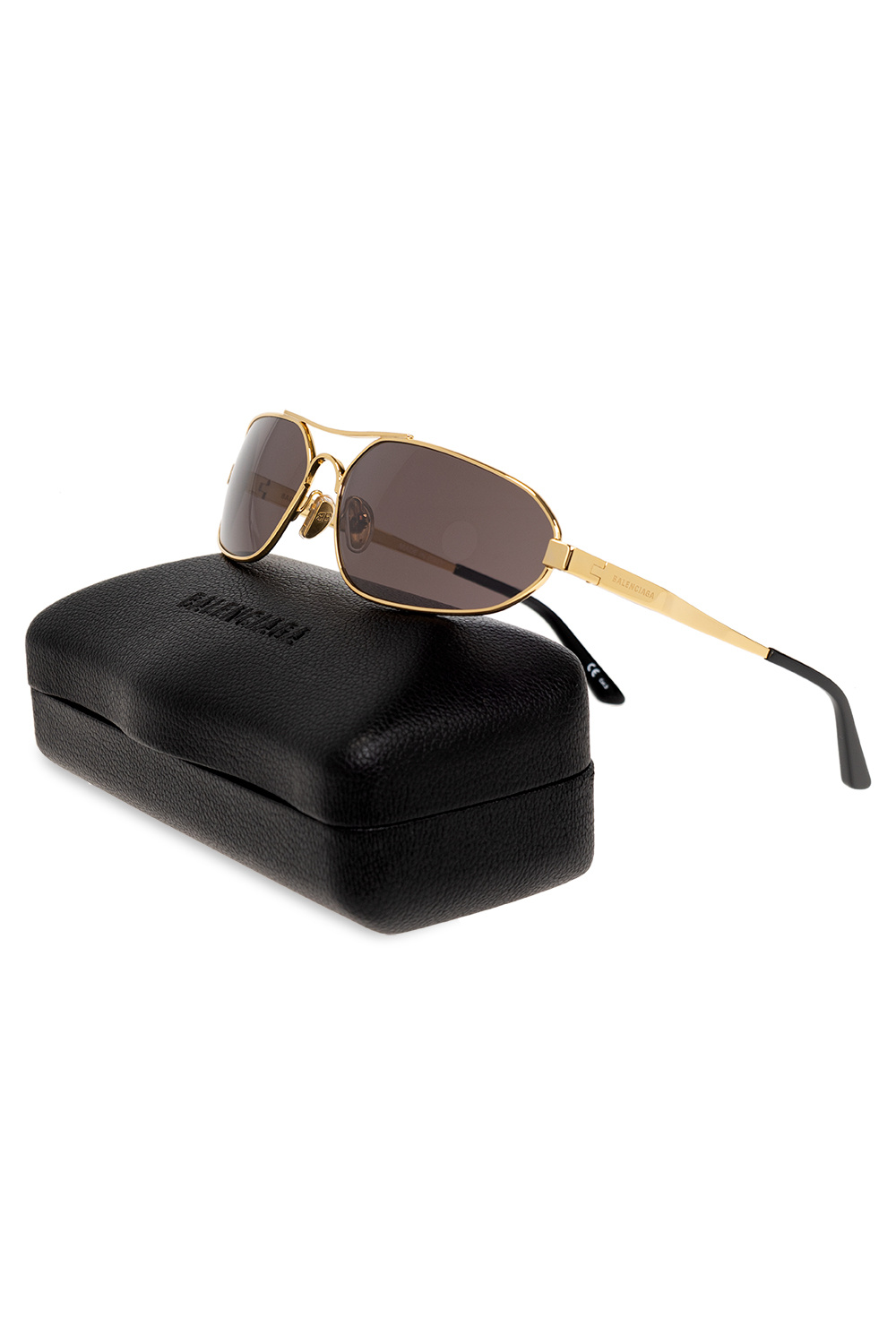 Gold 'Stretch Oval' sunglasses Balenciaga - Vitkac France
