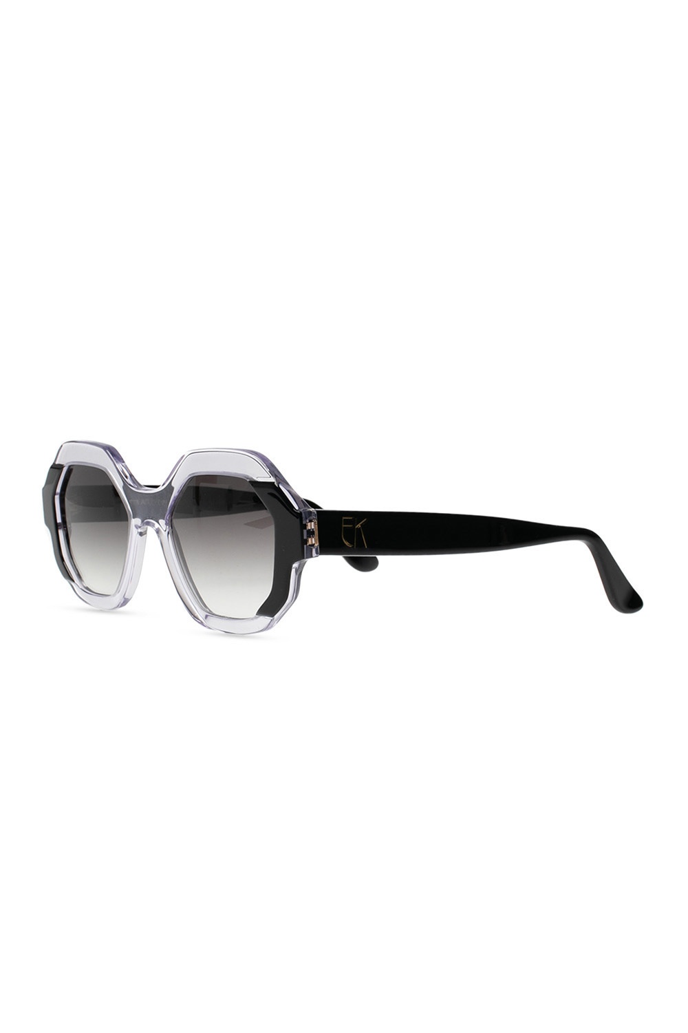 Emmanuelle Khanh new wayfarer classic sunglasses crystal grey gradient lens