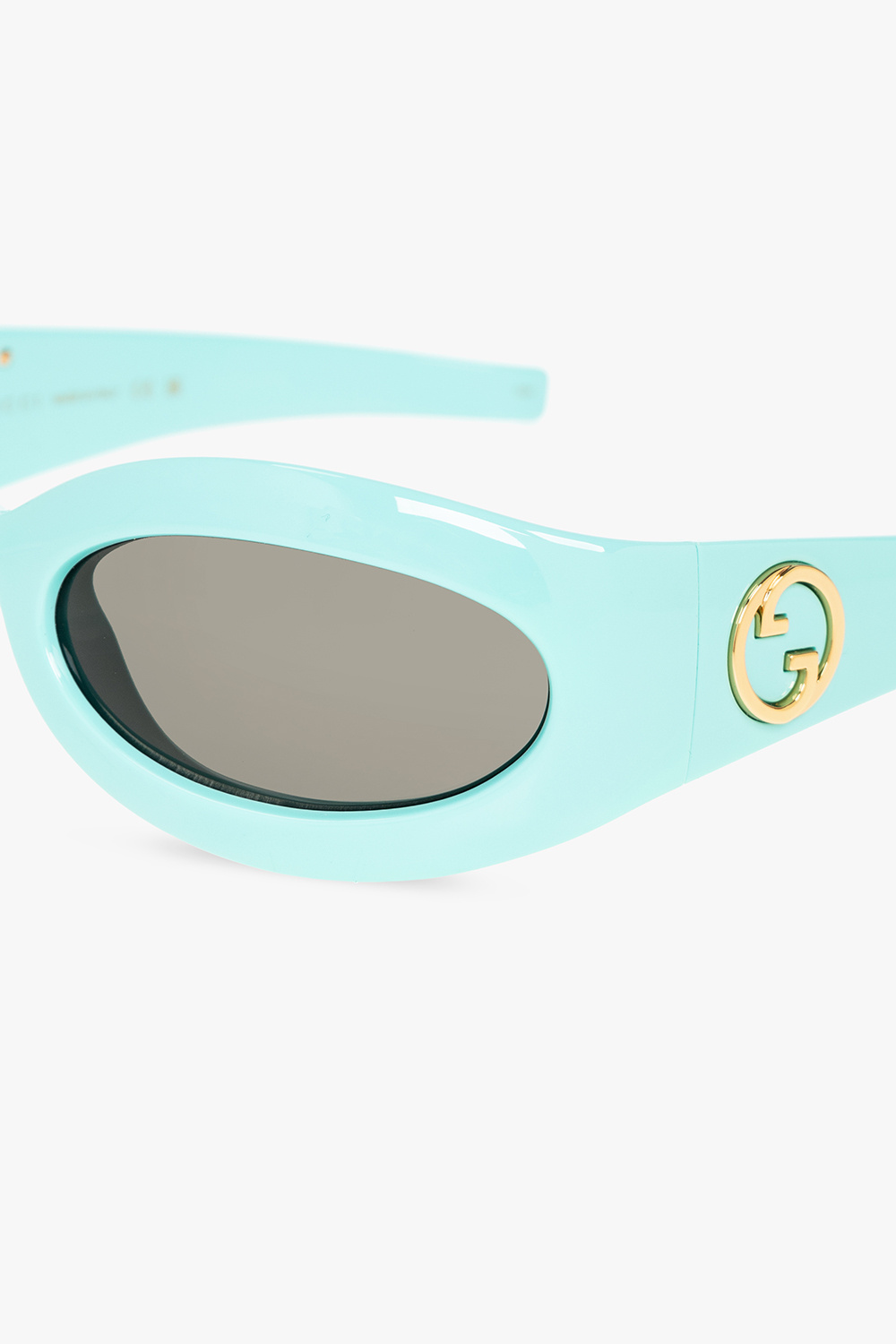 Gucci Nanushka tortoise rectangle-frame sunglasses