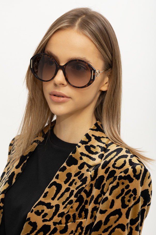 Gucci Bottega Veneta Eyewear angular cat-eye frame sunglasses