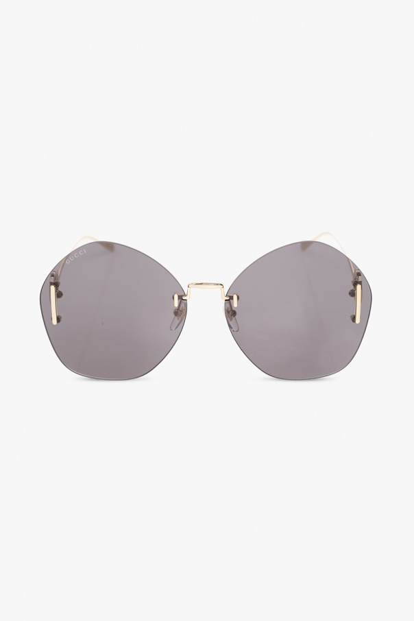 Gucci transparent rectangular-frame sunglasses