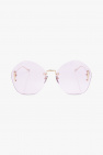 Valentino Eyewear VLTN-print square-frame sunglasses