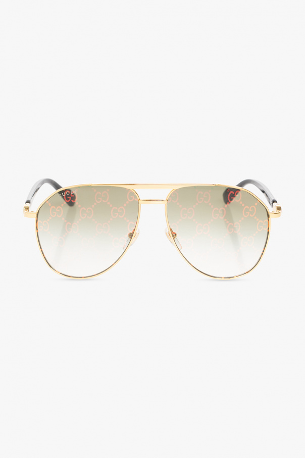 Gucci round-frame sunglasses with logo