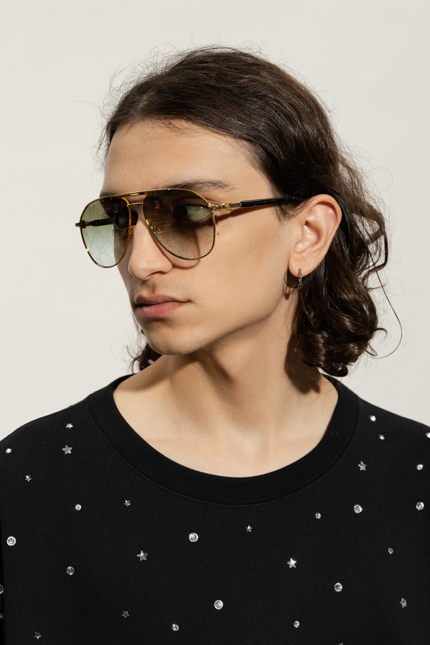 Gucci colour-block wayfarer-frame sunglasses
