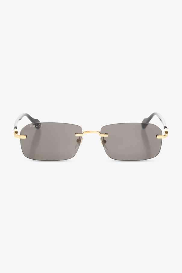 Gucci Brigade-iv Silver blue Swirl mask sunglasses