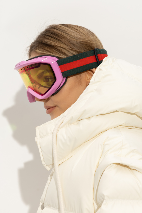 gucci black Ski goggles with logo