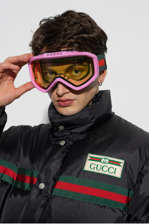 gucci print Ski goggles with logo