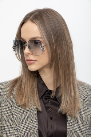 Sunglasses with swarovski crystals od Alexander McQueen