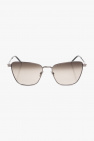 oval-frame clip-on sunglasses