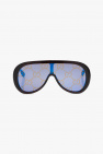balenciaga eyewear bb0158s wraparound frame sunglasses item