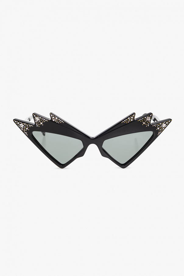 Gucci Triangle frame cat sunglasses