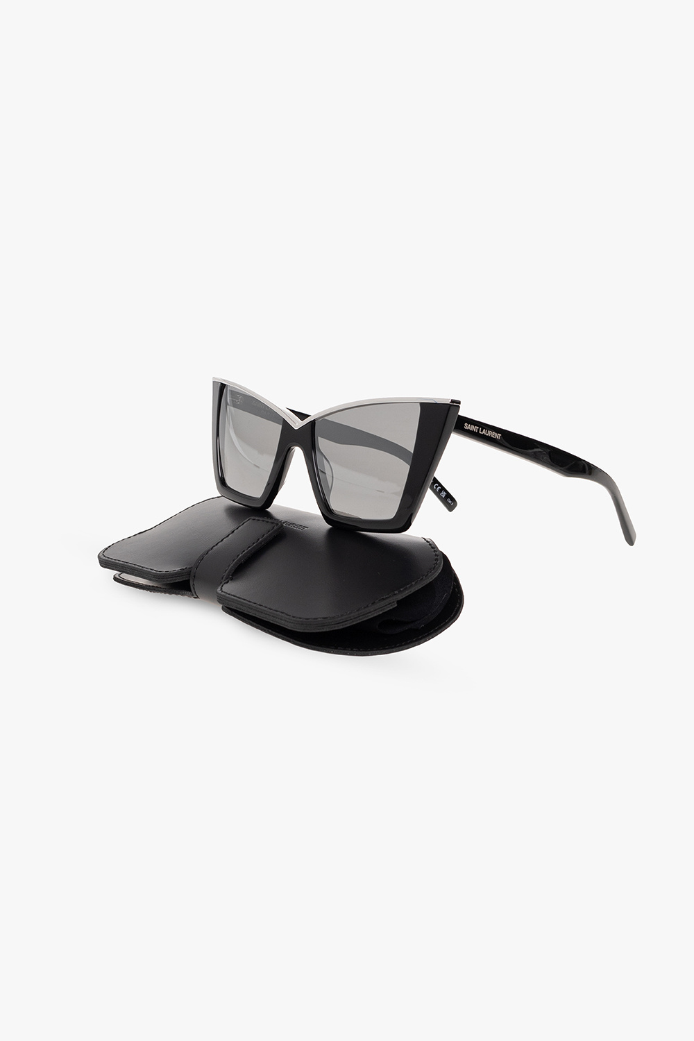 SL 570 Cat Eye Sunglasses in Black - Saint Laurent