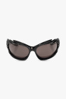 logo print square-frame sunglasses