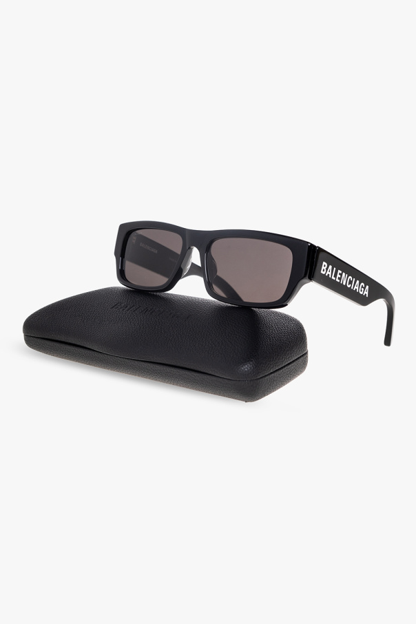 Balenciaga Metal Half Frame Sunglasses