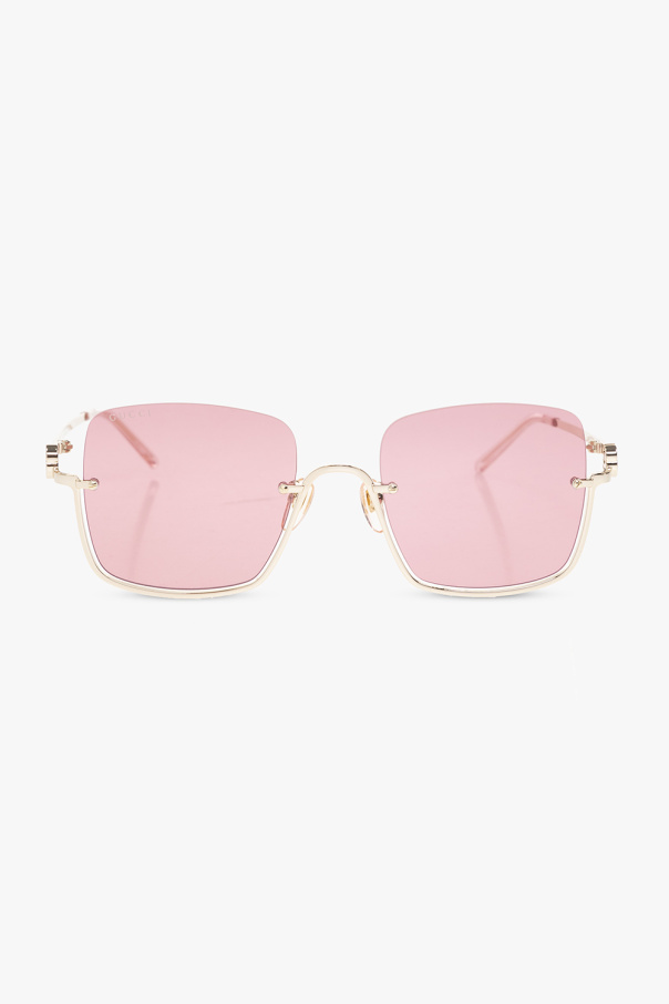 Cropped top Gucci Horse - Gucci Horse Eyewear square-frame sunglasses Gold  - IetpShops HK