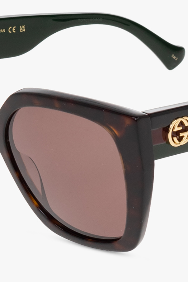 Gucci layered-frame aviator sunglasses Silber