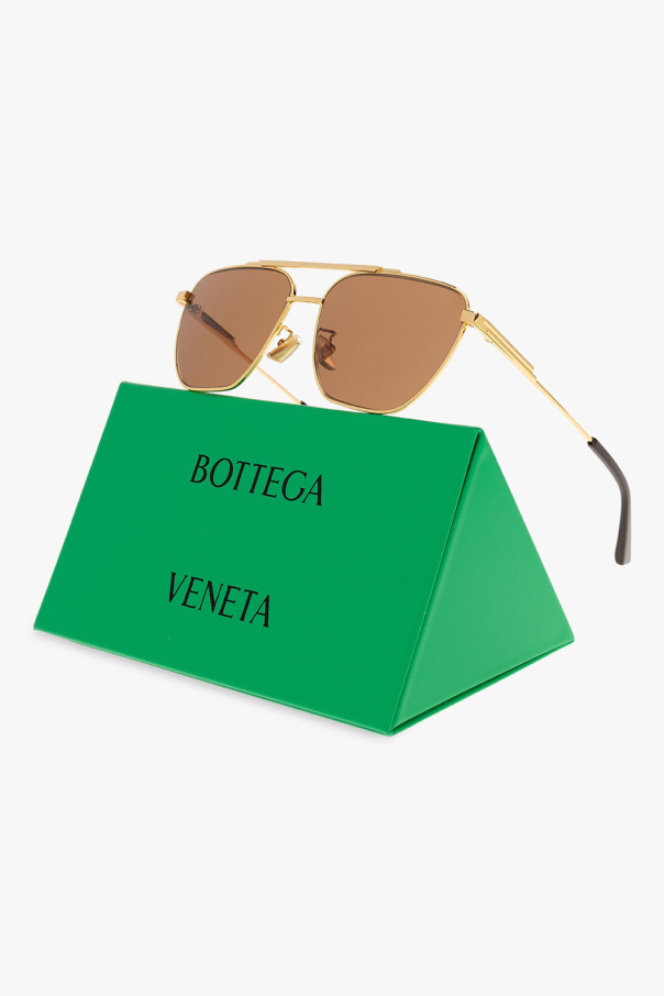 Bottega Veneta Logo-engraved Laurent sunglasses