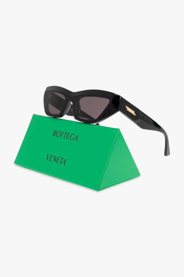 Bottega Veneta Logo-engraved orange sunglasses