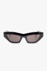fendi eyewear logo print oversized frame sunglasses item
