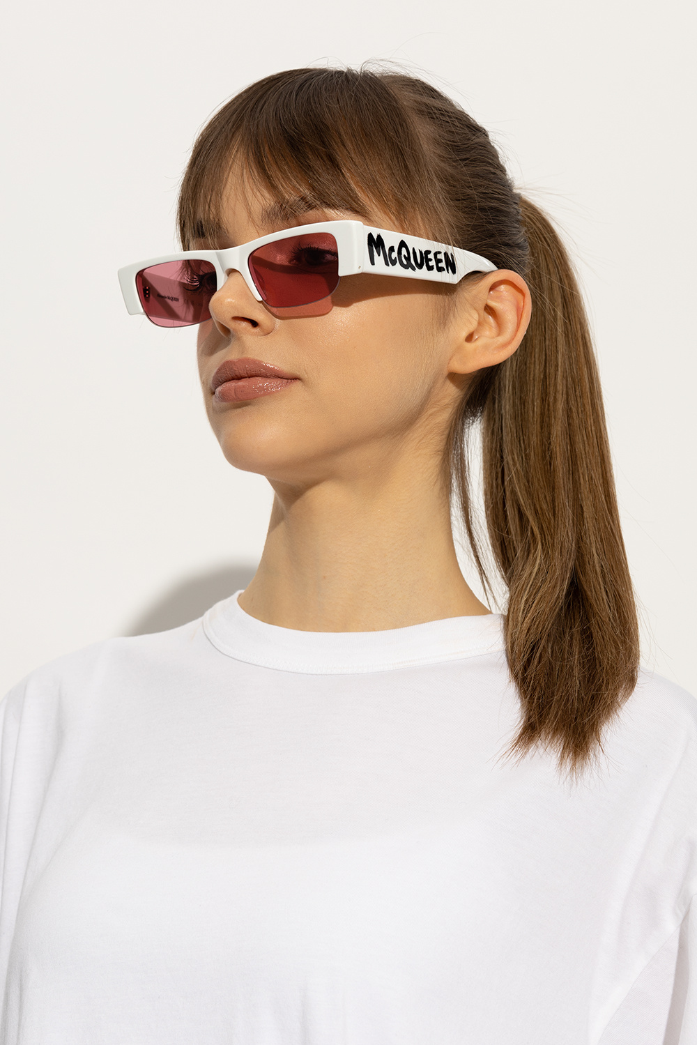 Alexander McQueen Saint Laurent tortoiseshell effect sunglasses