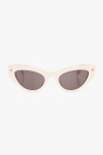 square-frame logo print sunglasses