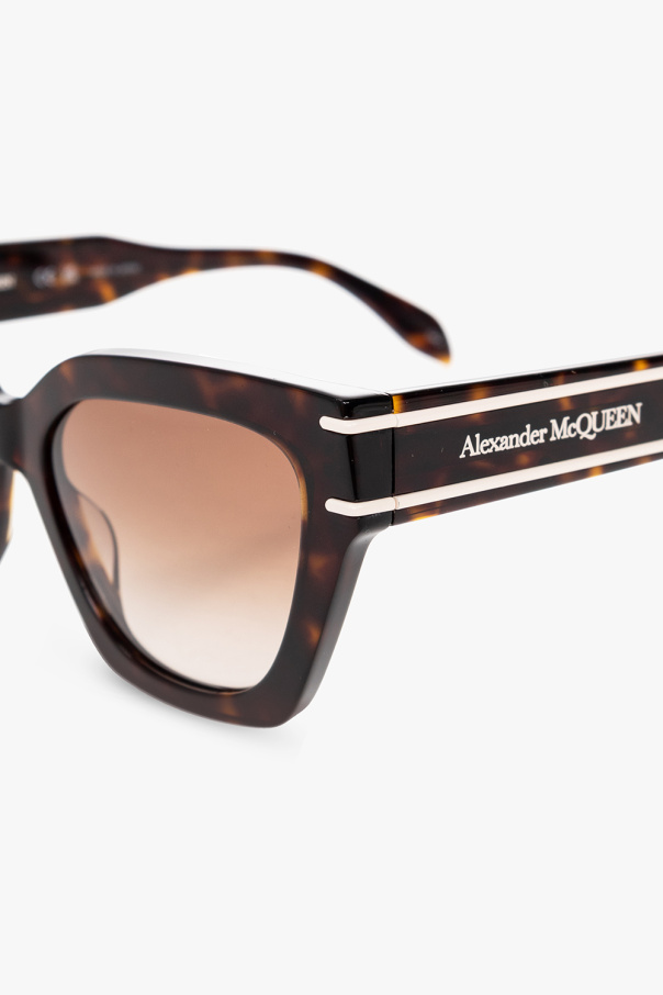 Alexander McQueen oval sunglasses with logo