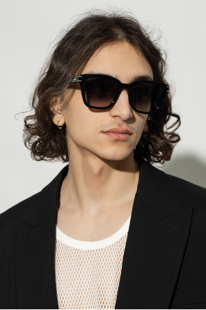 Alexander McQueen Rayban retro angular sunglasses bianca in brown tort and gold