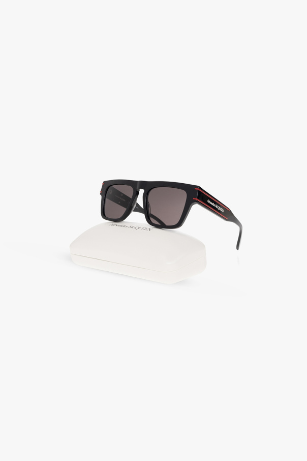 Alexander McQueen Metallic Silver Aviator Sunglasses